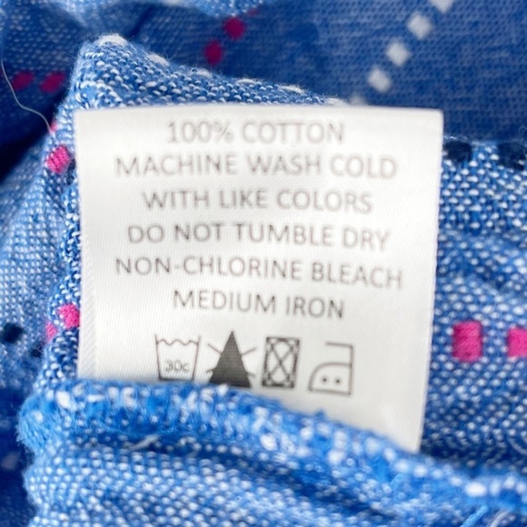 Mudpie Blue Desi Off-The-Shoulder Smocked Dress in Blue Chambray - Picture 9 of 9